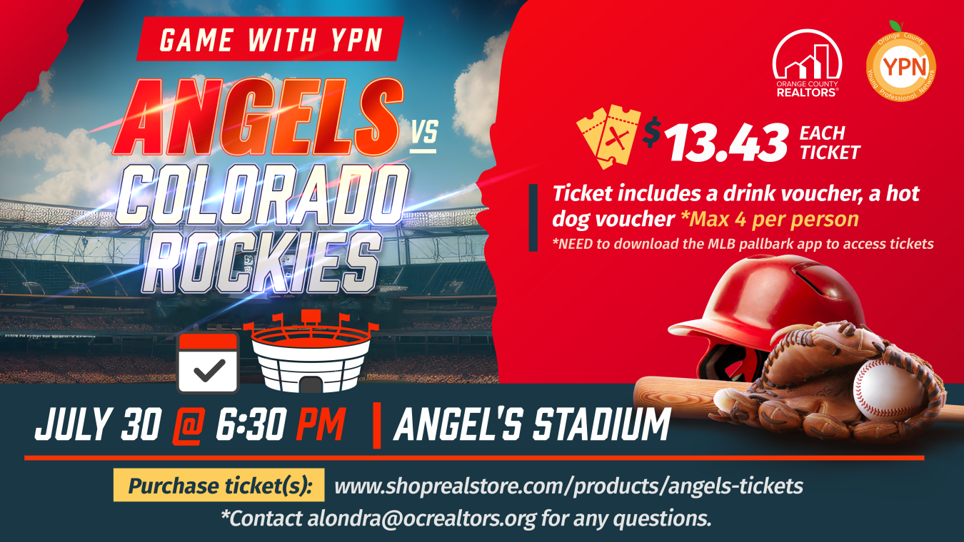 Game with YPN. Angels vs Colorado Rockies. July 30th. Purchase tickets at www.shoprealstore.com/products/angels-tickets